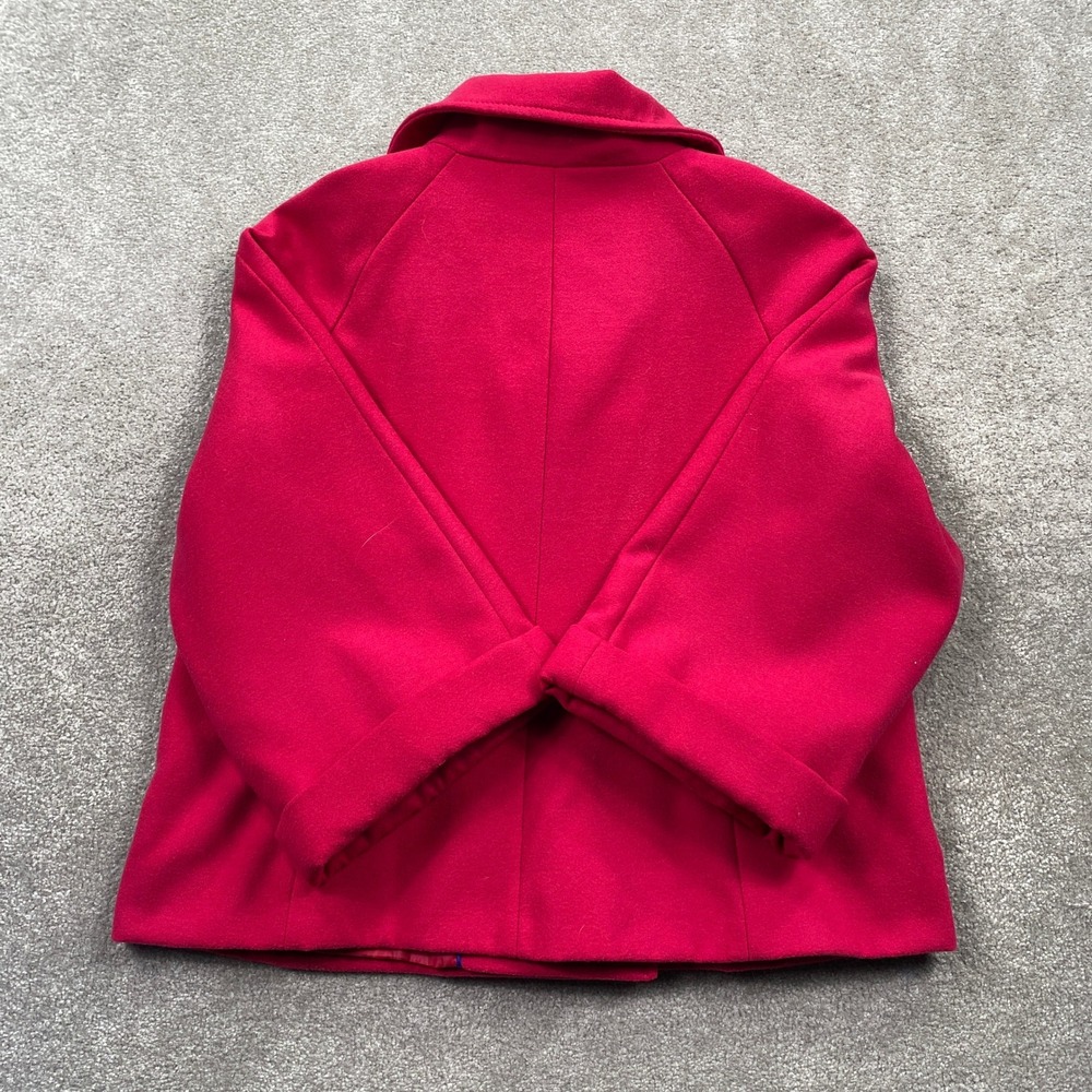 Worthington Womens Fuchsia Pink Double Breasted Pea Coat Jacket XL Extra Large - Picture 2 of 11